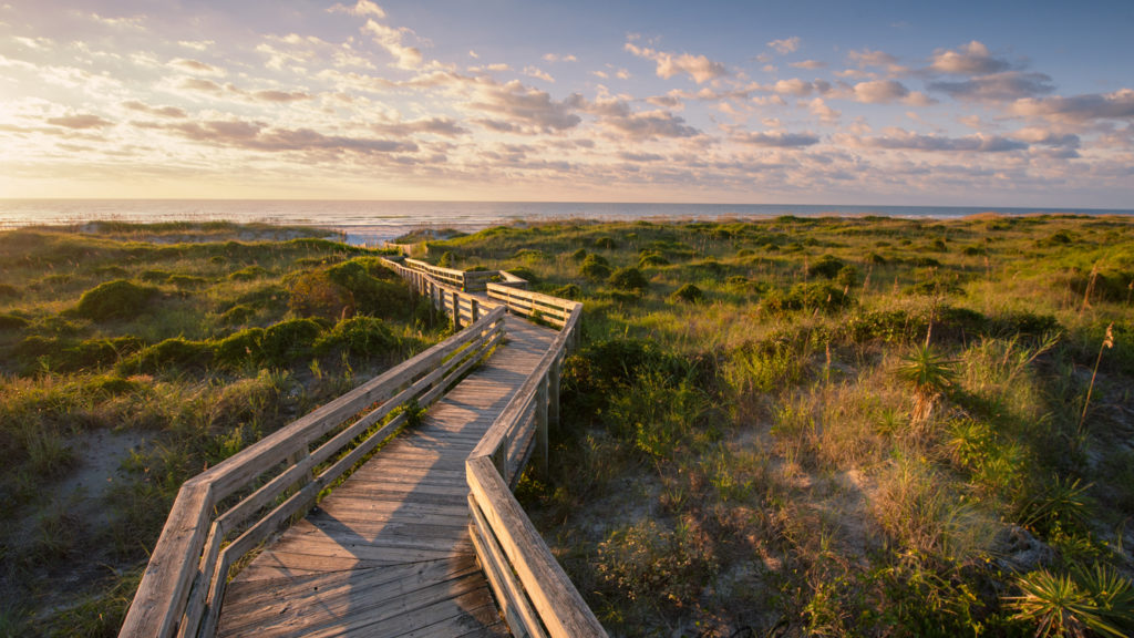 Sunup walkway